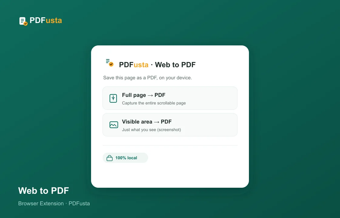 Web’den PDF